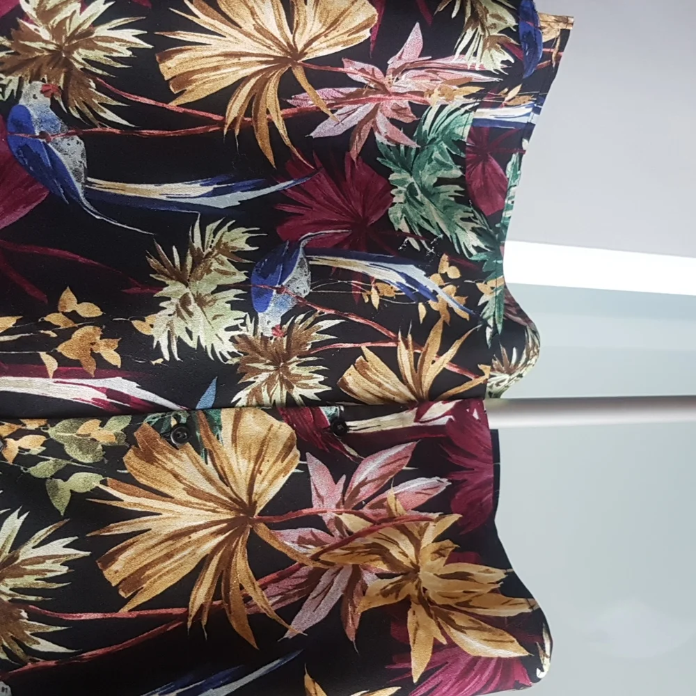 Zara Basics Floral Button Down Shirt - Picture 4 of 7